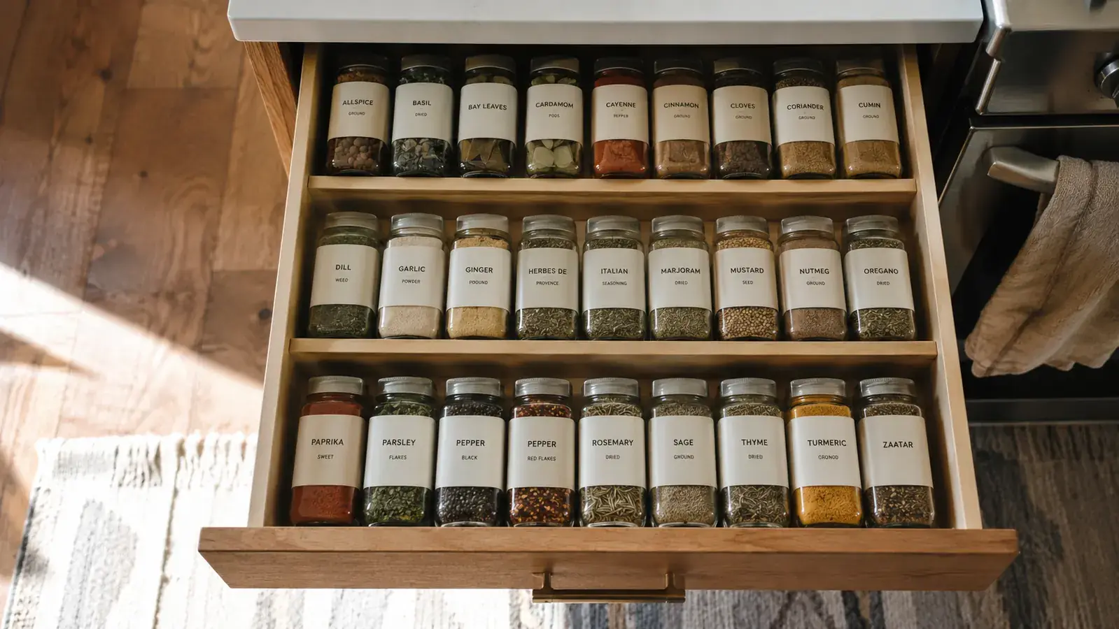 How to Organize Spices in a Kitchen Drawer: The System That Actually Lasts